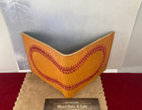 Genuine Baseball Wallet Made Real Baseball Glove Leather with 108 Baseball Red Baseball Stitches