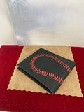 Genuine Baseball Wallet Made Real Baseball Glove Leather with 108 Baseball Red Stitches
